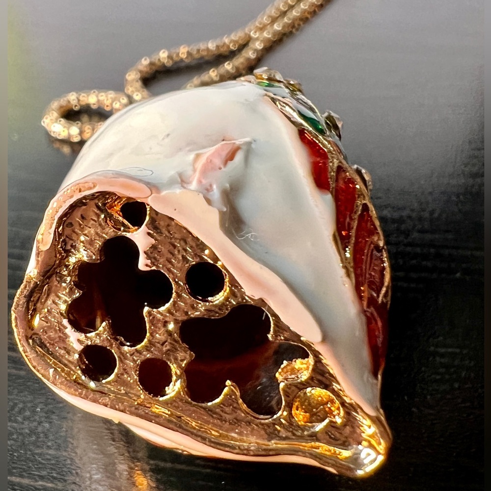 🦉 NWT! Owl Rhinestone & Enamel Necklace - Picture 7 of 9